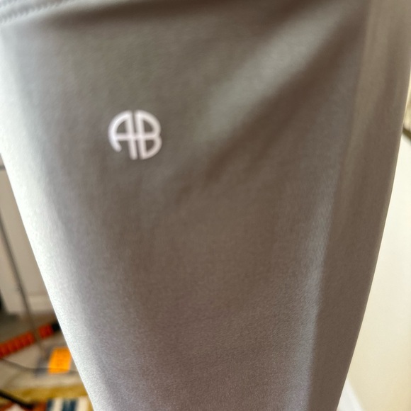 Anine Bing Sport NWT Size XL Blake Logo Gray print Leggings - Picture 7 of 16